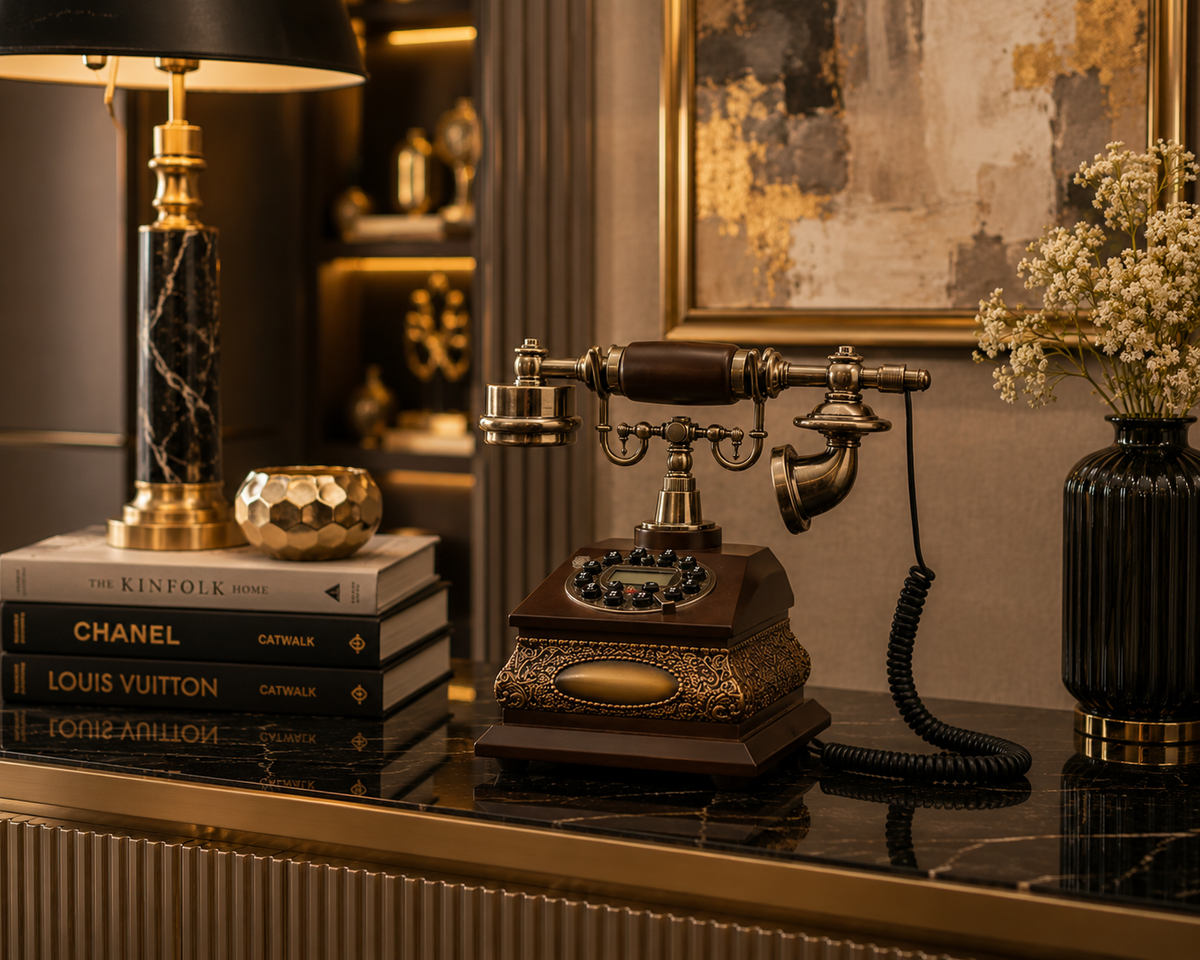 Vintage Classic Functional Telephone – 10 × 10 Inch