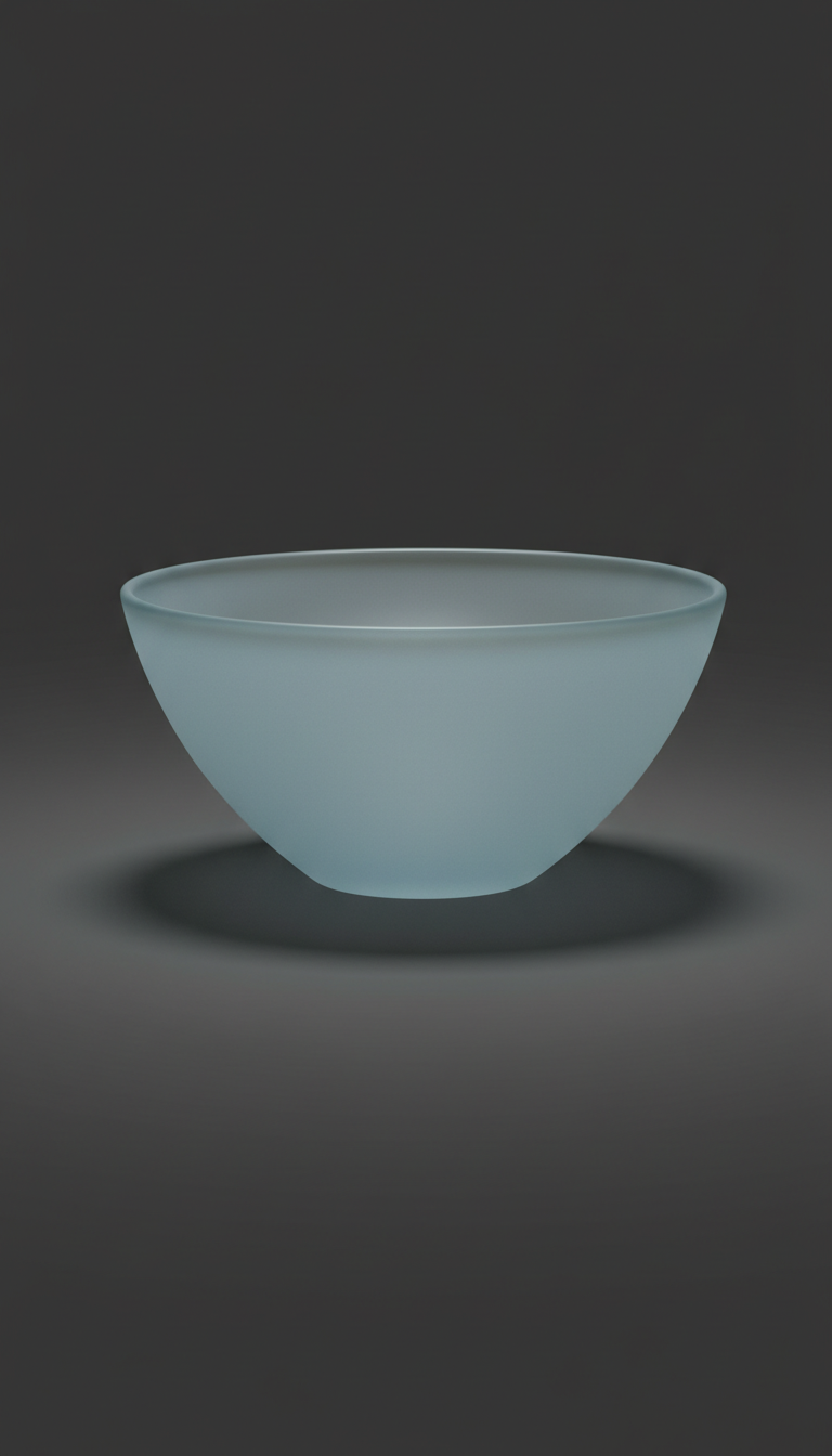 Blue-grey glass accent bowl