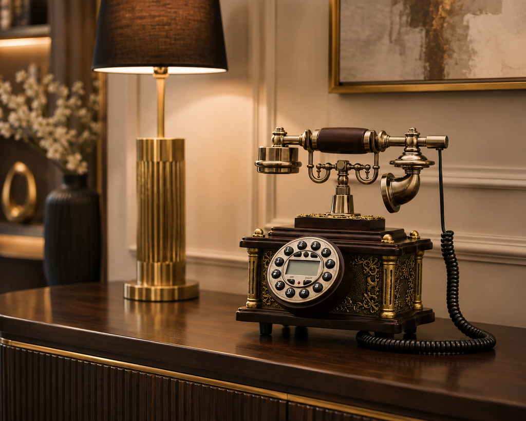 Vintage Luxury Functional Telephone – 10 × 10 Inch