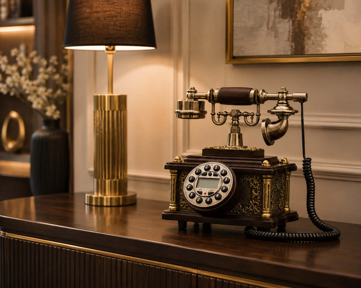 Vintage Luxury Functional Telephone – 10 × 10 Inch