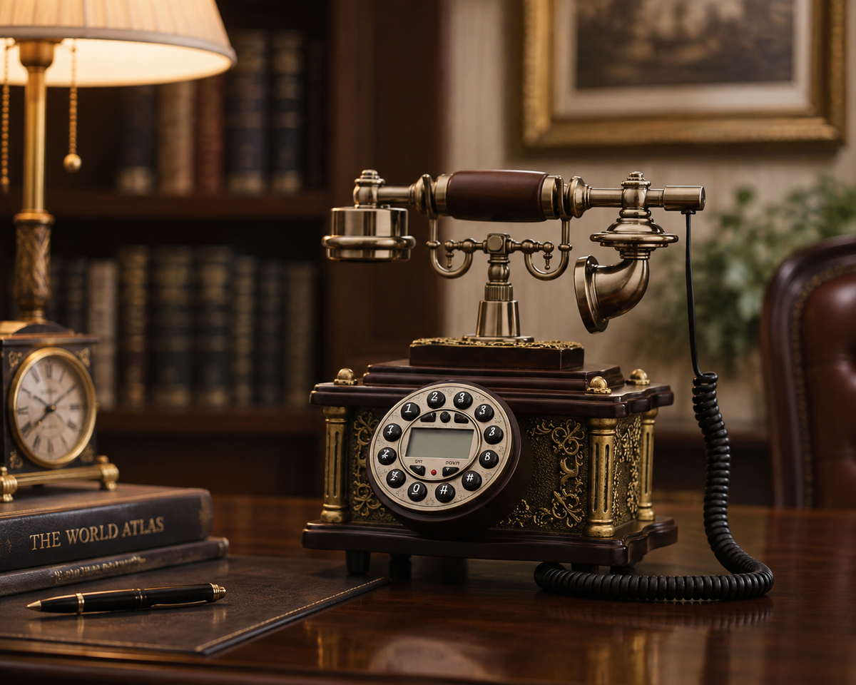 Vintage Luxury Functional Telephone – 10 × 10 Inch