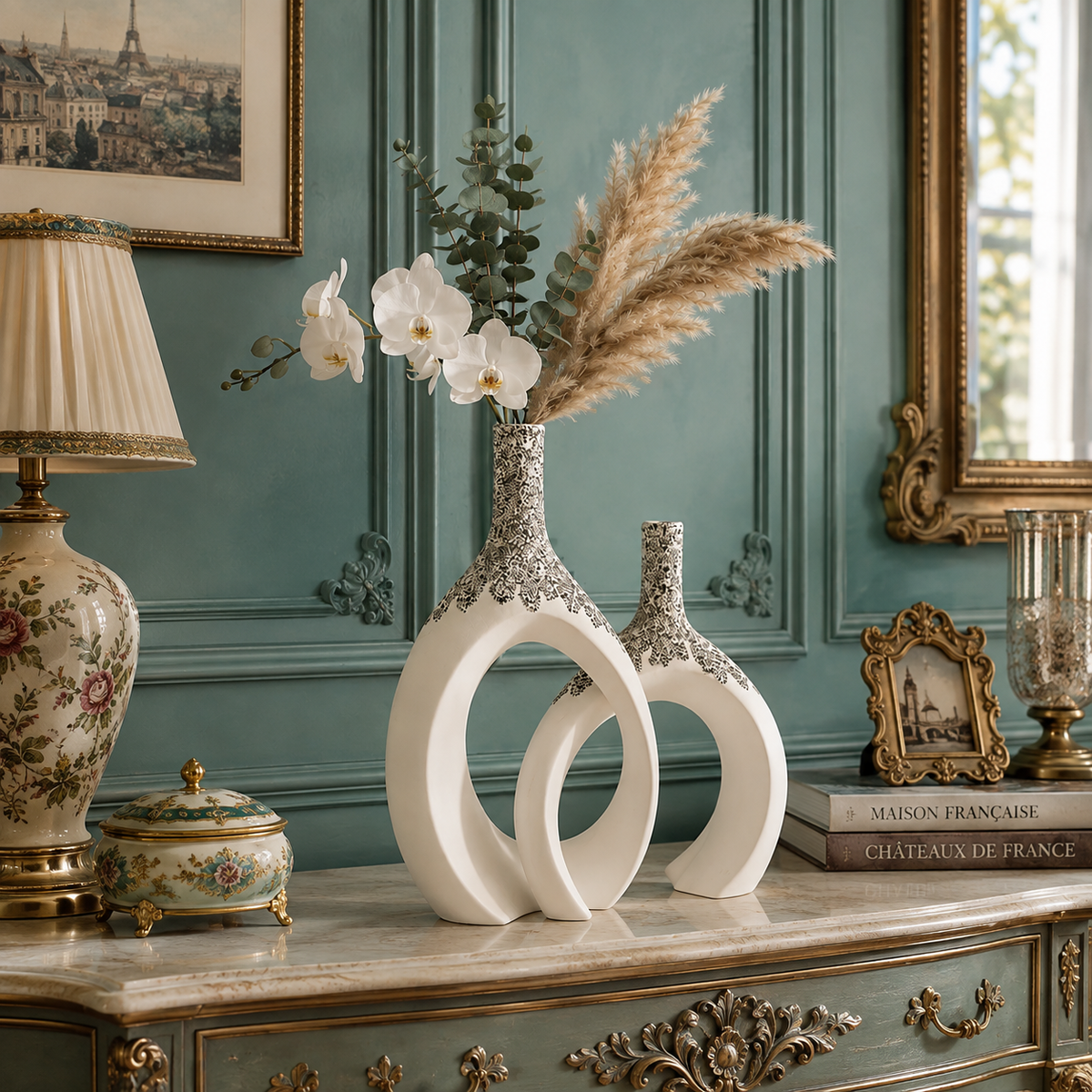 Sculptural Loop Vase Duo – Set of 2