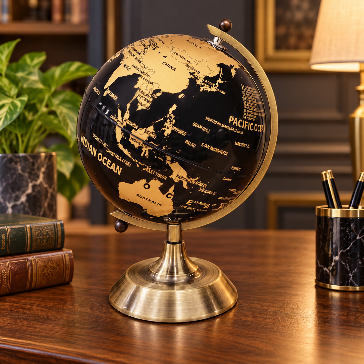 Vintage World Globe Decor