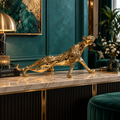 Golden Panther Sculpture – Luxury Statement Décor | 30 Inch