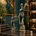 Lady Justice Sculpture – Antique Gold &amp; Black Legal Décor