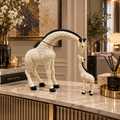 Mother & Calf Giraffe Sculpture Set – Luxury Decorative Accent