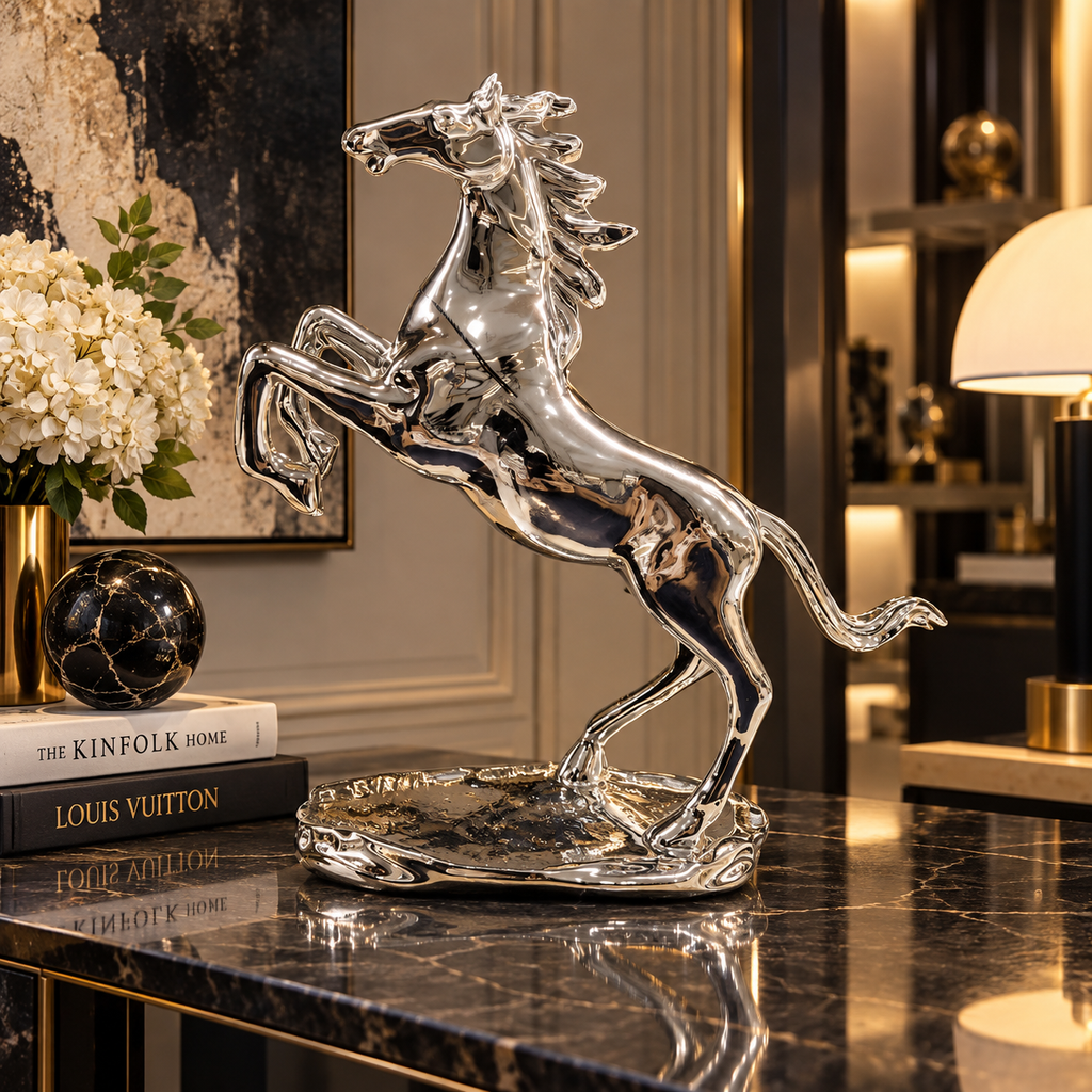 Luxury Rearing Horse Sculpture – Modern Statement Decor