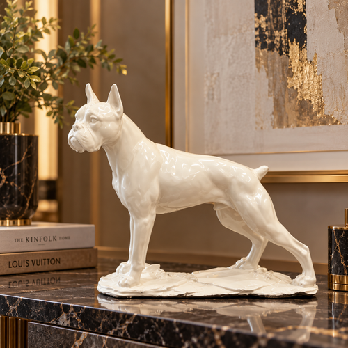 Boxer Dog Sculpture – 9 × 8 Inches