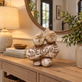 Rustic Welcome Birds Tabletop Décor – Decorative Entryway Accent