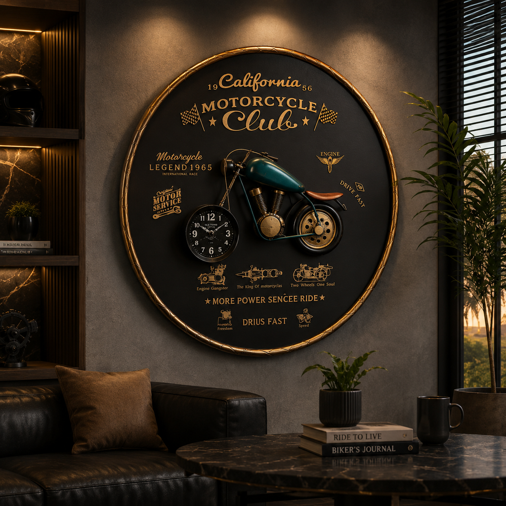 California Motorcycle Wall Clock