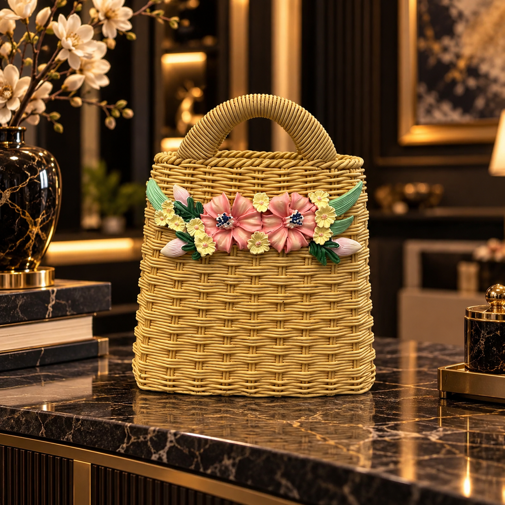 Flora Woven Handbag Vase
