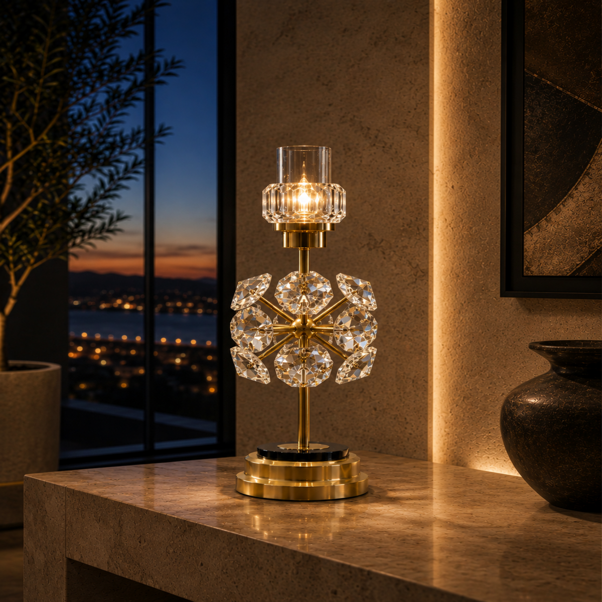 Imperial Crystal Candle Holders - Pair