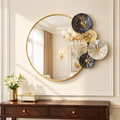 Luxe Floral Accent Wall Mirror
