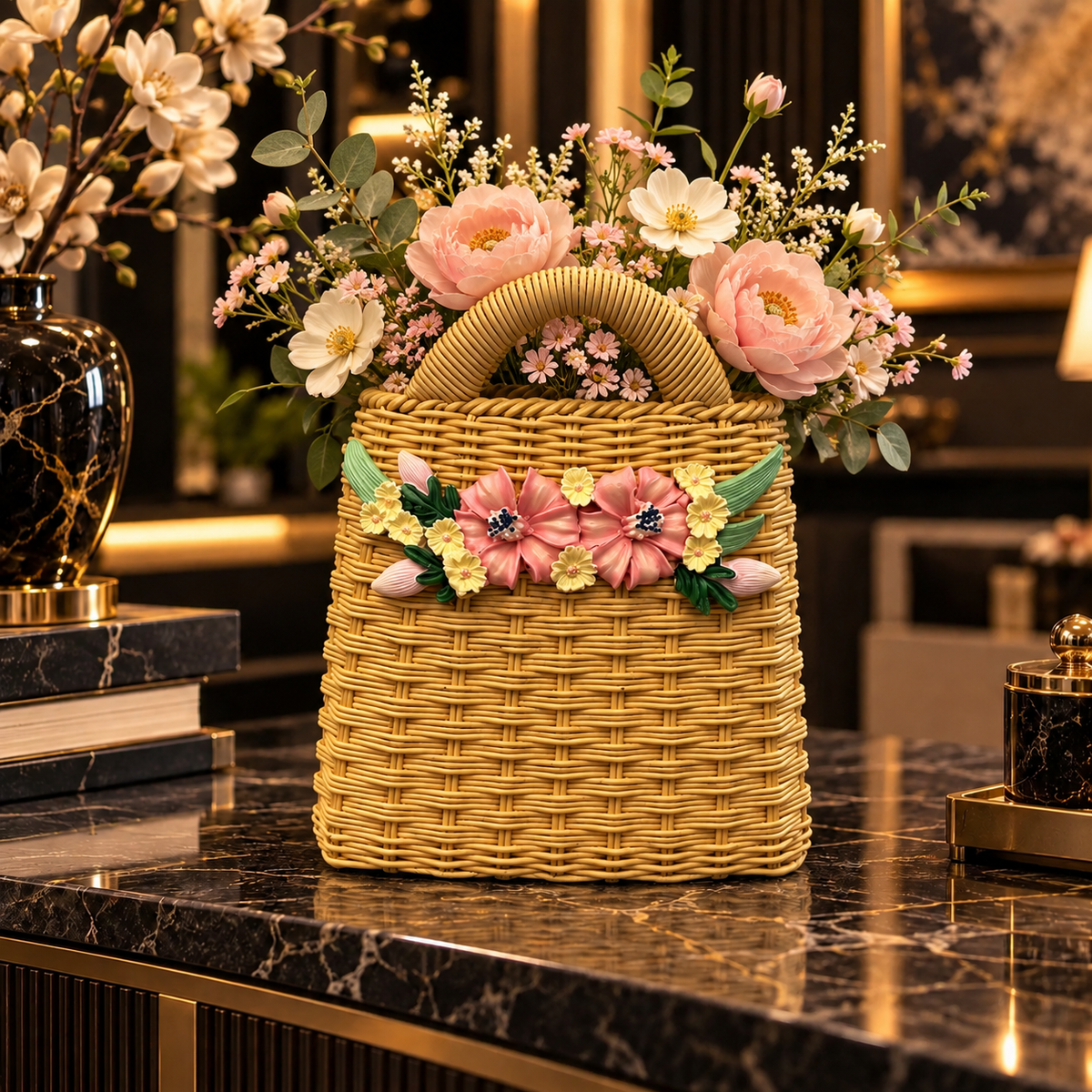 Flora Woven Handbag Vase