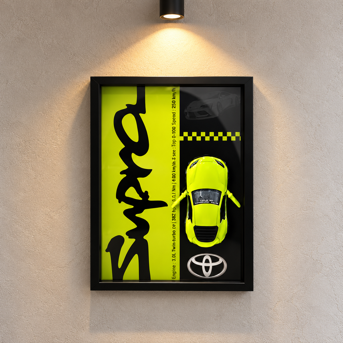 3D Cast Iron Car Wall Frame Collection – 10 × 12 Inches