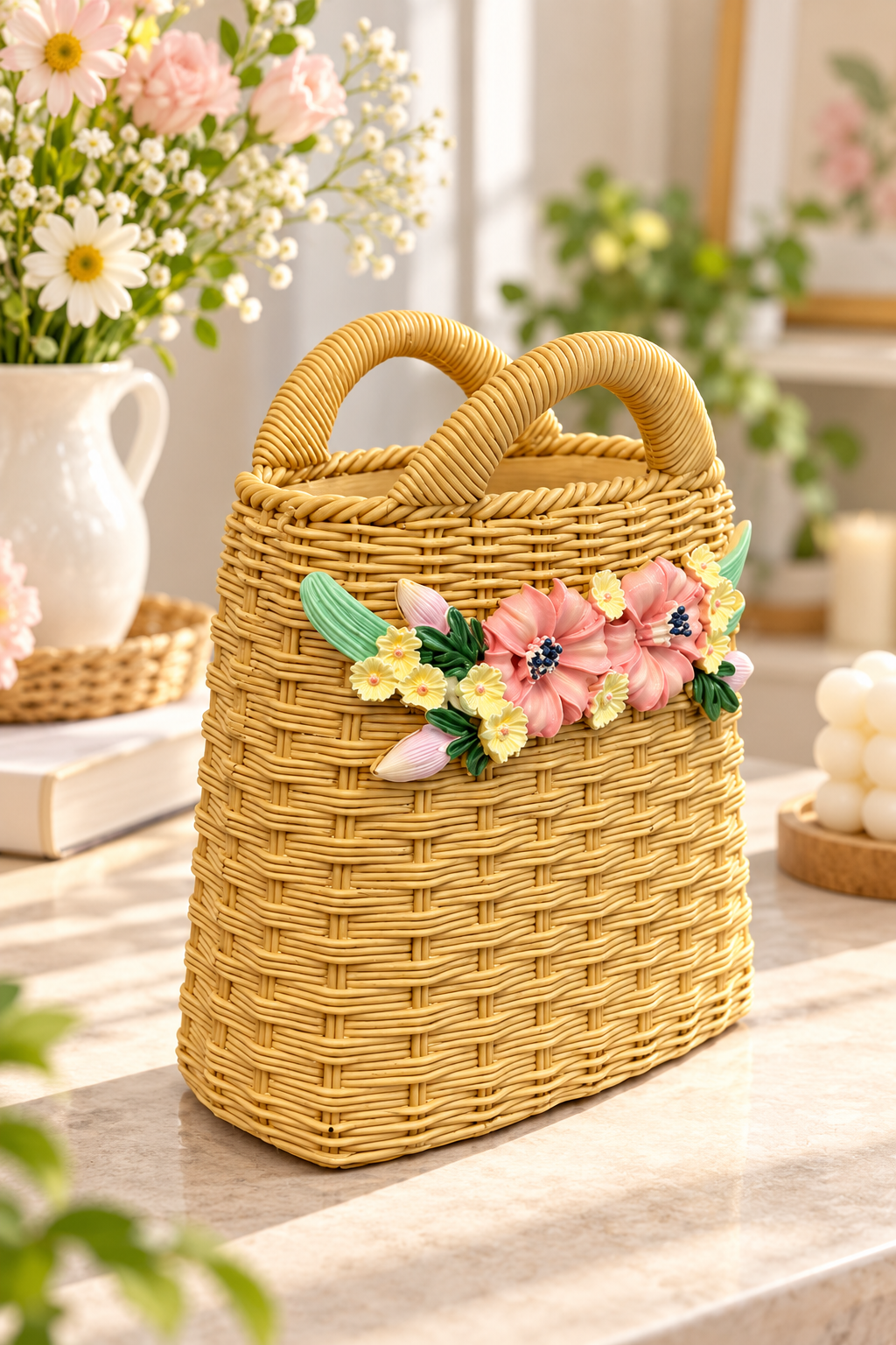 Flora Woven Handbag Vase