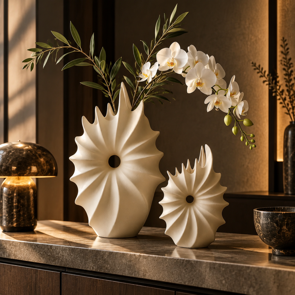 Solara Artistic Ceramic Vases – Set of 2
