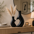 Sculptural Heart Vase Set – 2 Piece Modern Decorative Vase