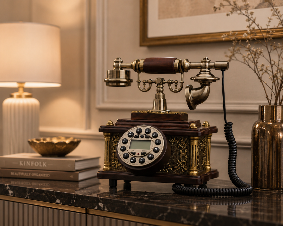 Vintage Luxury Functional Telephone – 10 × 10 Inch