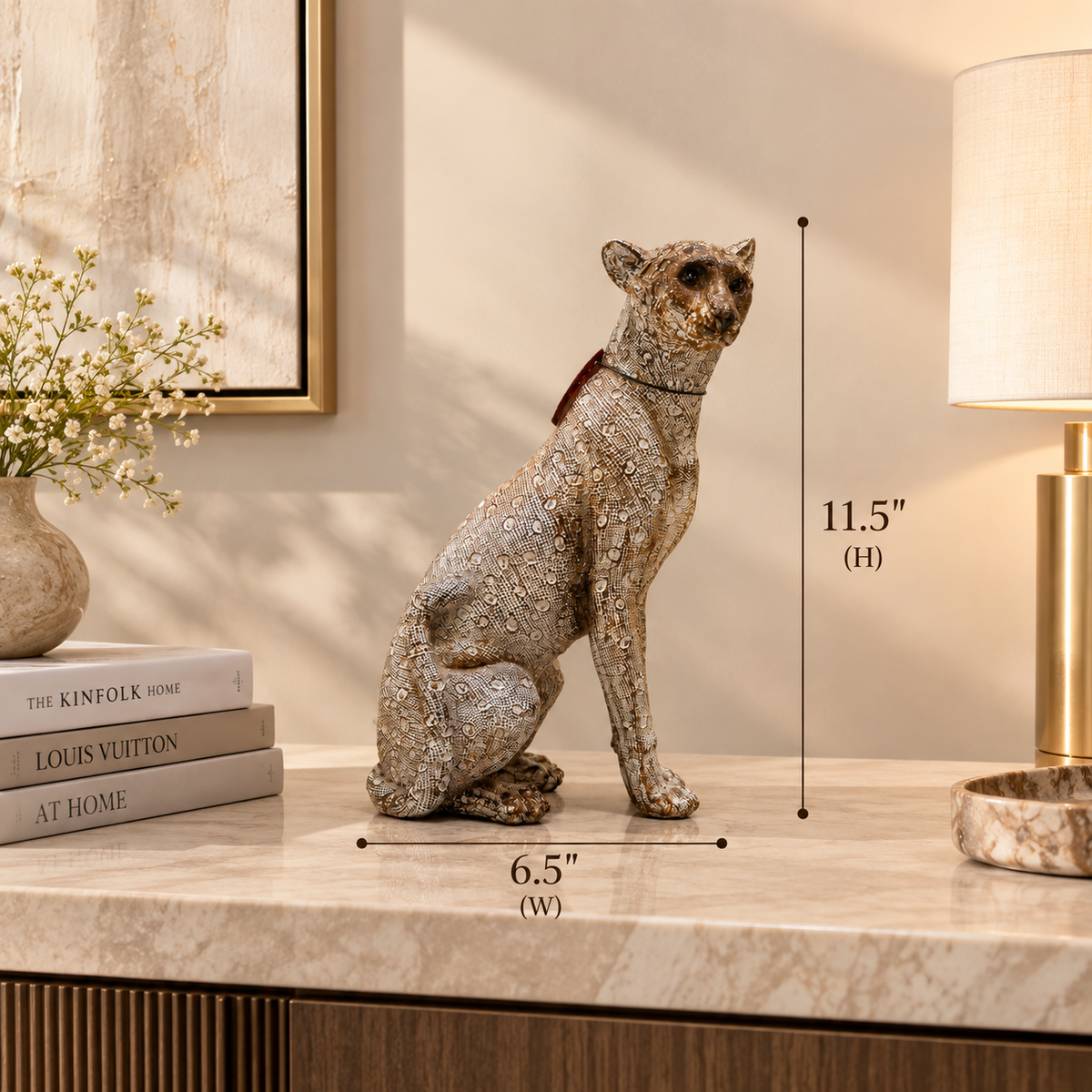Sculpted Leopard Décor Figurine – Luxury Statement Accent