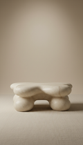 Sculptural marble coffee table