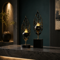 Botanical Silhouette Candle Holders — Pair