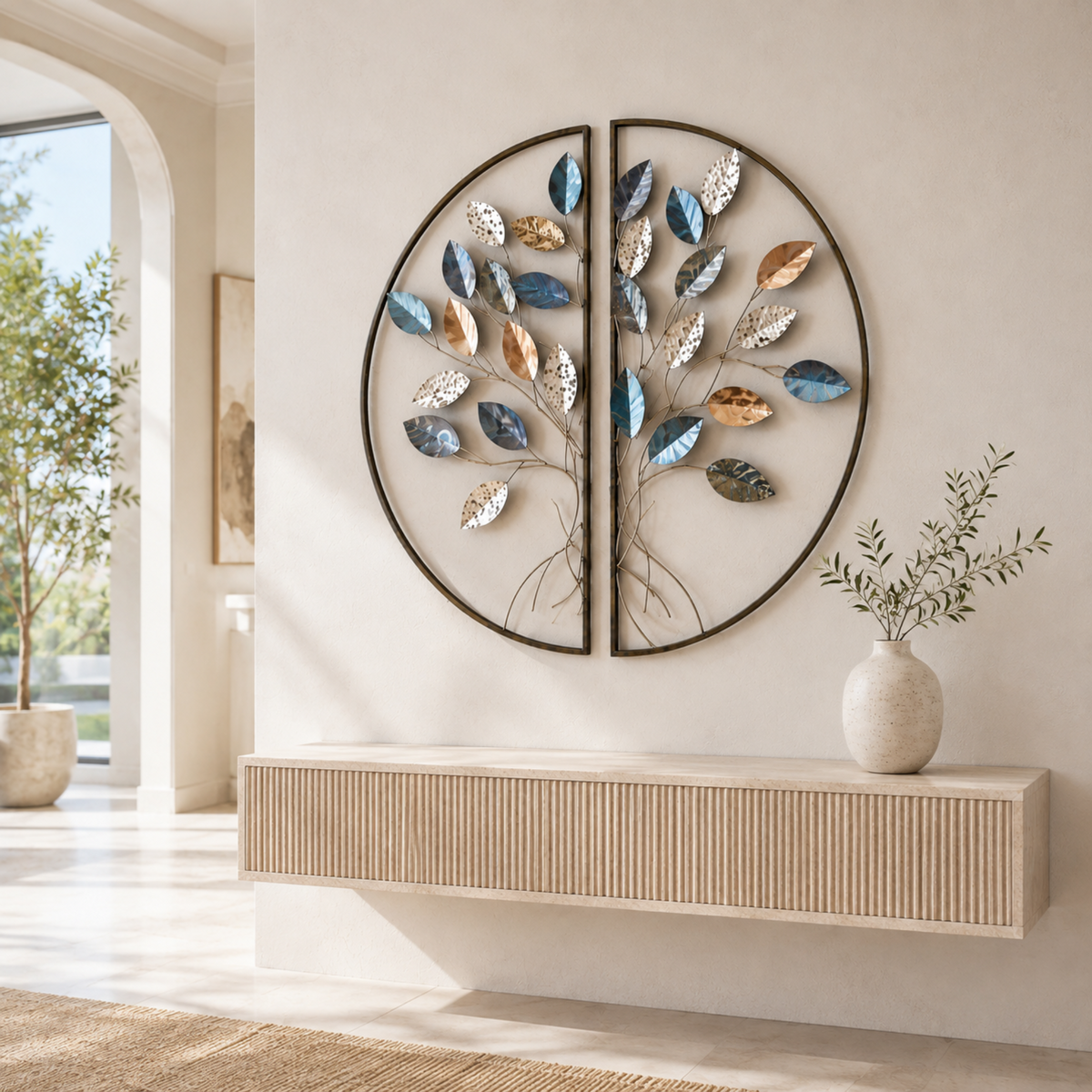 Verdant Harmony Metal Wall Art